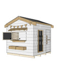 Pitched roof painted wooden cubby house residential and family homes midi square accessories