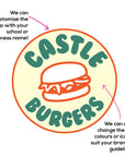 Burger shop round signage
