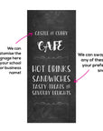 Cafe customised chalkboard signage