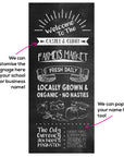 Farmers market customised chalkboard signage