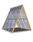 Std Timber Open A Frame Clear Roof No Back With Floor