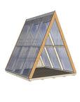 Std Timber Open A Frame Clear Roof With Back With Floor