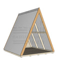 Std Timber Open A Frame Diffused Grey Roof With Back With Floor
