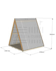 Std Timber Open A Frame Diffused Grey Roof With Back With Floor with dimensions