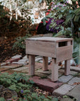 Hardwood outdoor kids stool