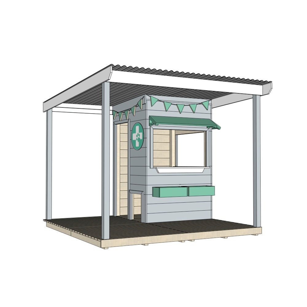 Vet Cubby House with Wraparound Verandah
