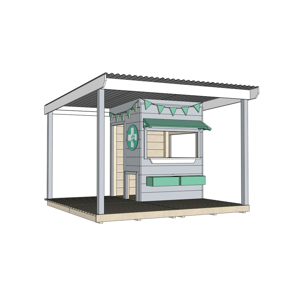 Vet Cubby House with Wraparound Verandah