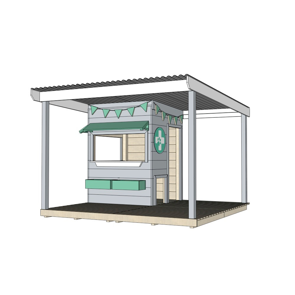Vet Cubby House with Wraparound Verandah
