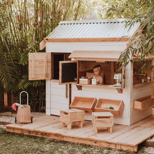 Wooden Cubby Houses for Backyards and Courtyards. Handmade in Australia for families. 