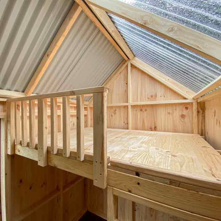 inside of a barn cubby house