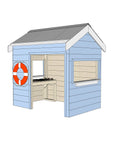 Castle and Cubby Timber Beach Shack Role Play Commercial BBQ