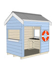 Castle and Cubby Timber Beach Shack Role Play Commercial BBQ