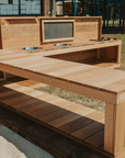 L-Shape Outdoor Mud Kitchen - Made from thermory timber, built to last outdoors.