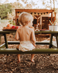 Castle & Cubby Kids wooden picnic tables in pue and hardwood suitable for painting for leaving in a raw timber, Perfect for kids aged 1-12