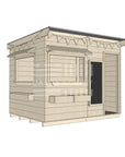 Flat roof raw extra height wooden cubby house commercial education large rectangle dimensions