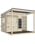Layout options for large rectangle cubby with front verandah