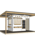 Layout options for painted extended height large square cubby with wraparound verandah