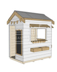 Pitched roof extra height painted wooden cubby house commercial education little rectangle accessories
