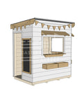 Flat roof painted extra height wooden cubby house commercial education little rectangle accessories