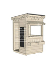 Flat roof raw extra height wooden cubby house commercial education little square accessories
