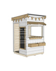 Flat roof painted extra height wooden cubby house commercial education little square accessories
