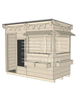 Flat roof raw extra height wooden cubby house commercial education midi rectangle accessories