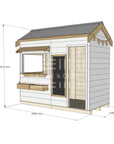 Pitched roof extra height painted wooden cubby house commercial education midi rectangle accessories
