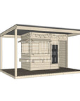 Layout options for extended height midi rectangle cubby with wraparound verandah