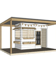 Layout options for painted extended height midi rectangle cubby with wraparound verandah