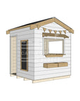 Pitched roof extra height painted wooden cubby house commercial education midi square accessories