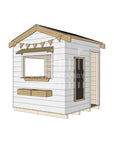 Pitched roof extra height painted wooden cubby house commercial education midi square accessories