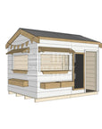 Pitched roof painted wooden cubby house commercial education large rectangle dimensions