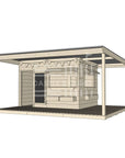 Commercial grade large square wooden cubby house with wraparound verandah and accessories