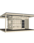 Layout options for large square cubby with wraparound verandah