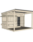 Layout options for midi rectangle cubby with front verandah