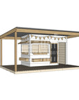 Layout options for painted midi rectangle cubby with wraparound verandah