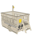 Castle and Cubby Timber Fire Truck Raised Platform Ladder Commercial
