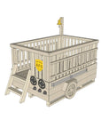 Castle and Cubby Timber Fire Truck Raised Platform Ladder Commercial