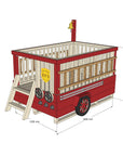 Castle and Cubby Timber Fire Truck Raised Platform Ladder Commercial