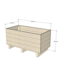 Raw Pine Timber Garden Planter Box perfect for staining or painting