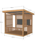 Hut Cubby House - with Doors and Windows
