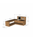 Small Hardwood Wooden L Shaped Mud Kitchen with Stovetop and Sink