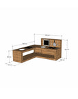Small Hardwood Timber L Shaped Mud Kitchen with Stovetop and Sink
