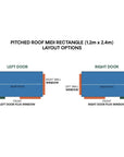 Pitched roof extra height raw wooden cubby house commercial education midi rectangle dimensions