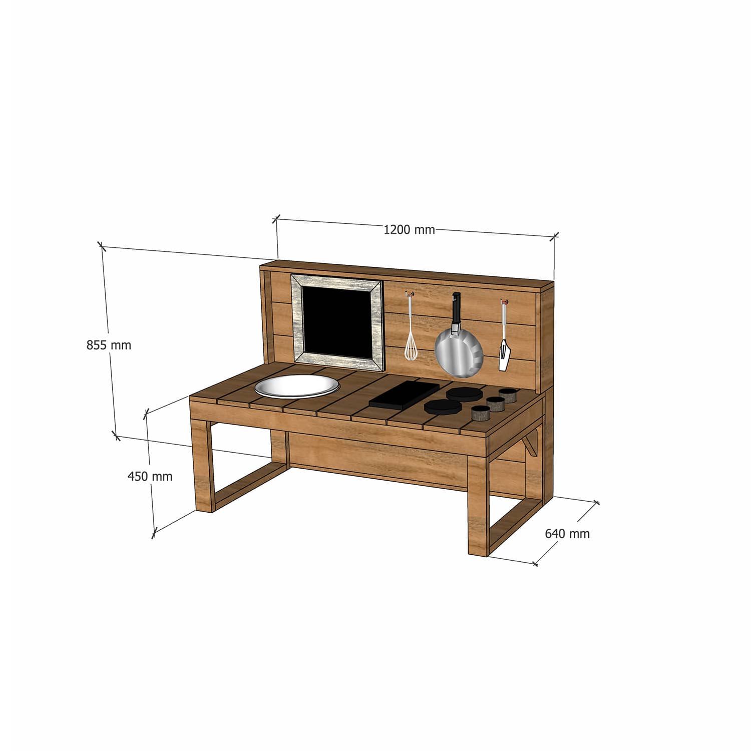 Outdoor Kids' Mud Kitchens (Oiled)
