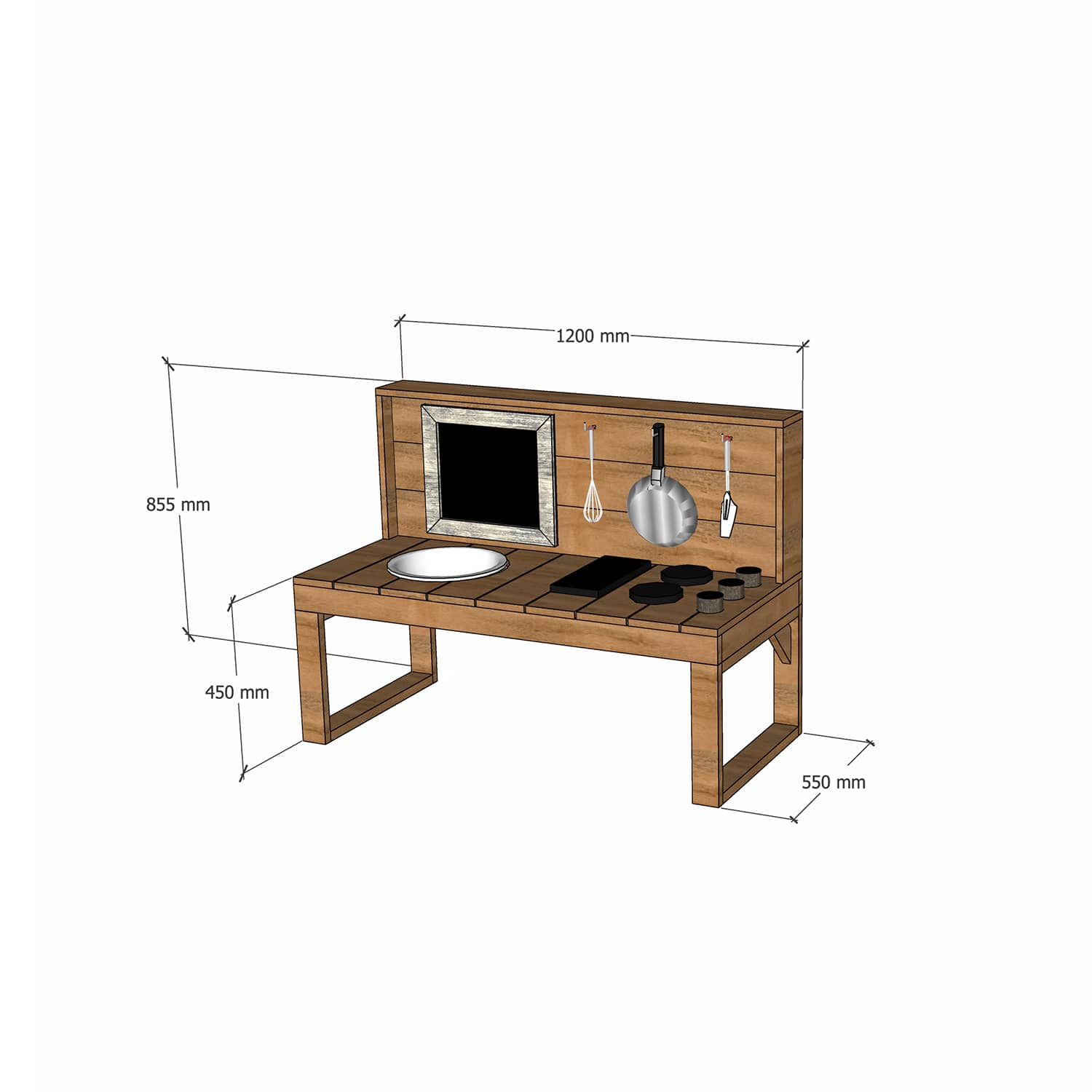 Outdoor Kids' Mud Kitchens (Oiled)