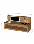 Thermory mud kitchen 1800mm wide with full back and 450mm bench height