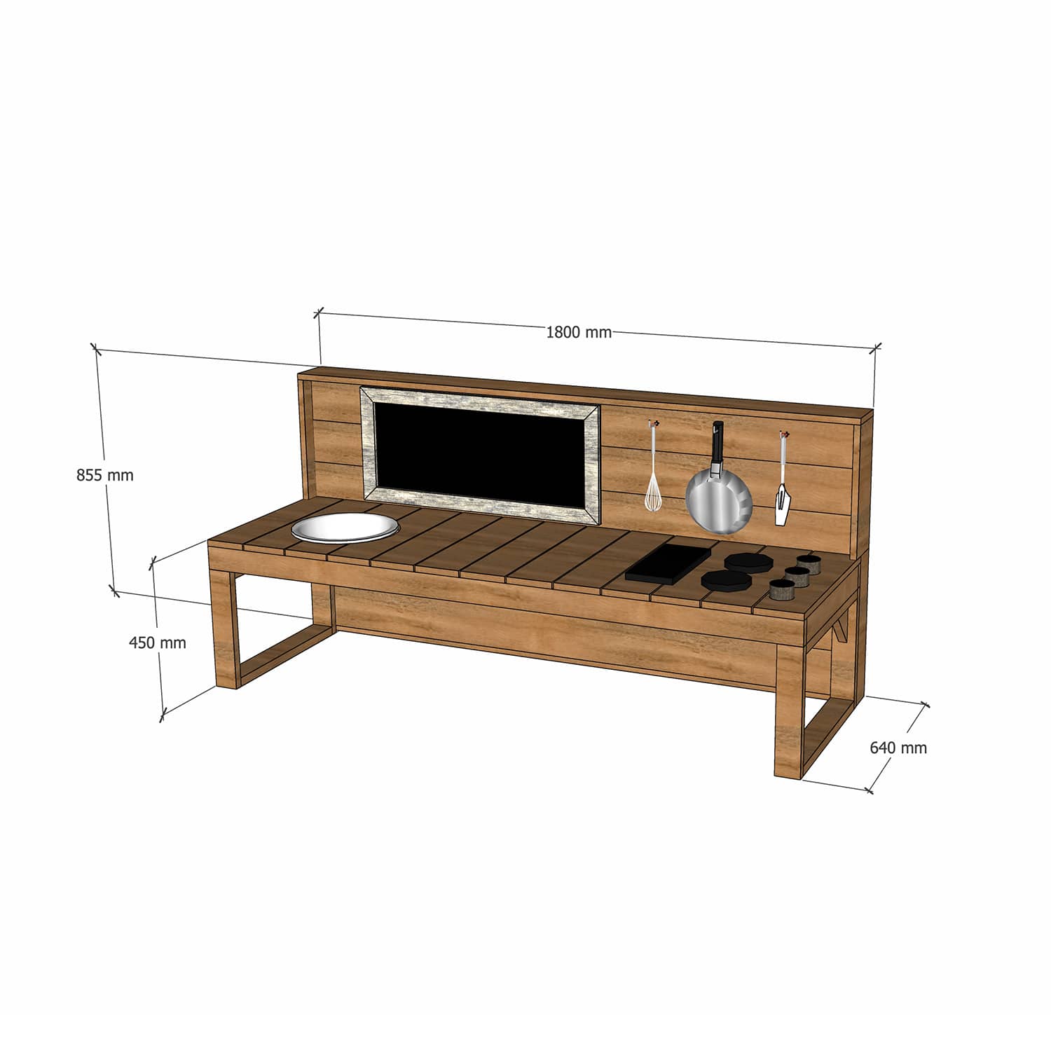 Outdoor Kids' Mud Kitchens (Oiled)