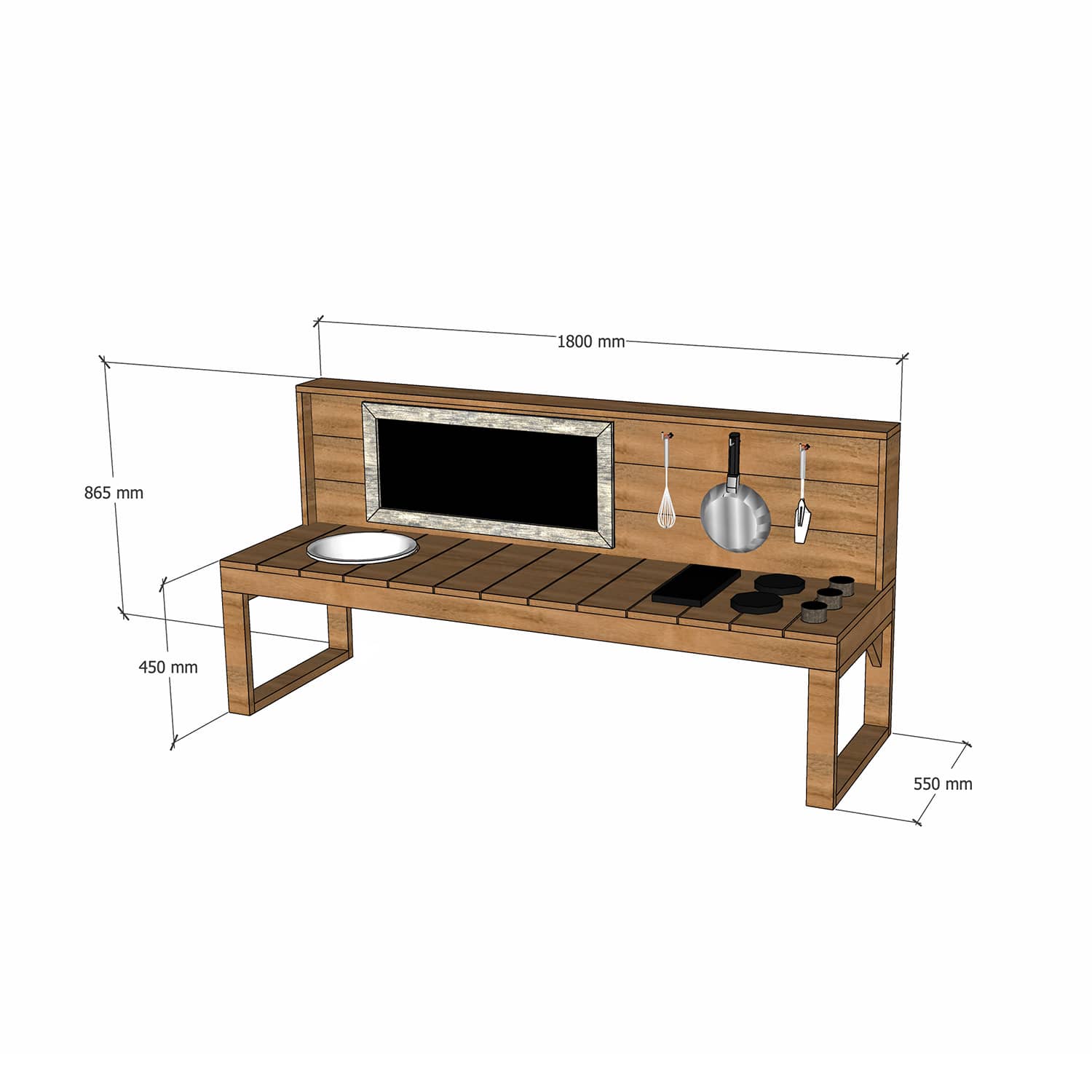 Outdoor Kids' Mud Kitchens (Oiled)