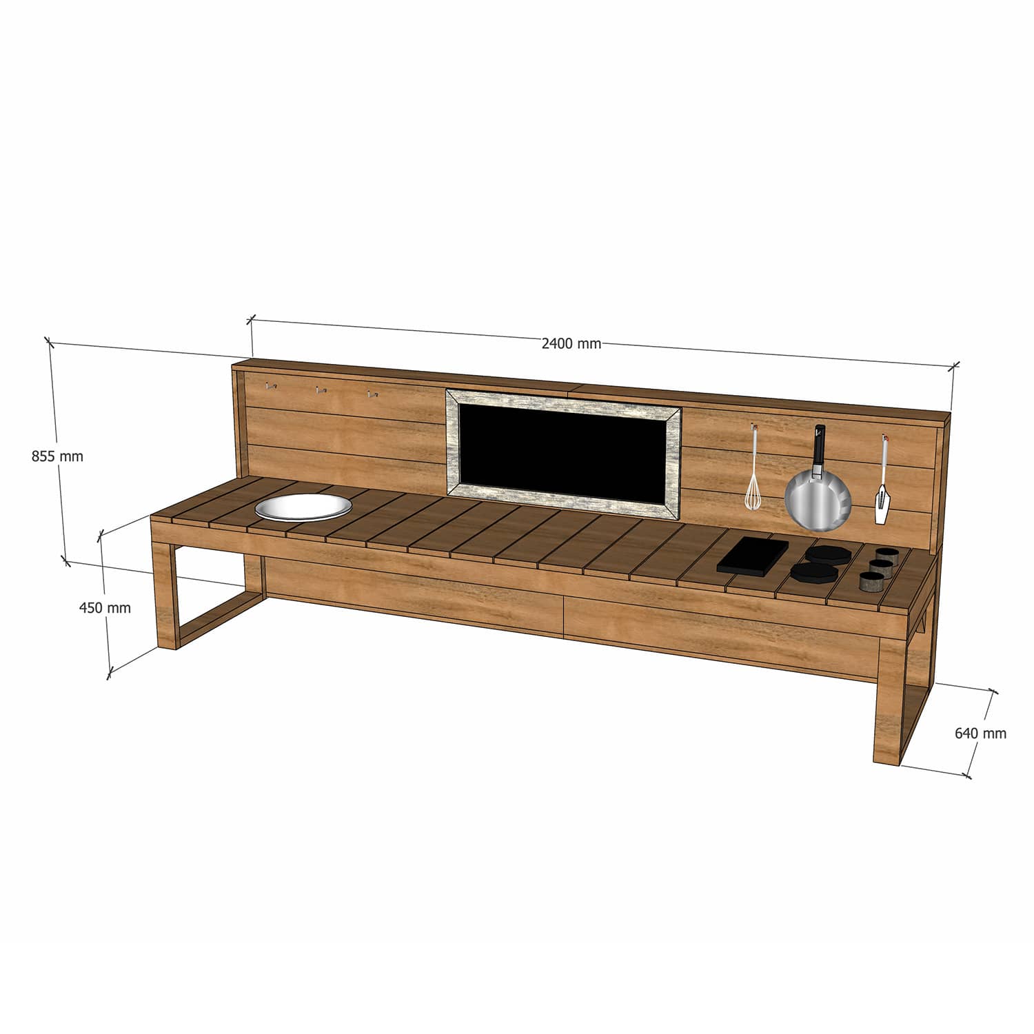 Outdoor Kids' Mud Kitchens (Oiled)